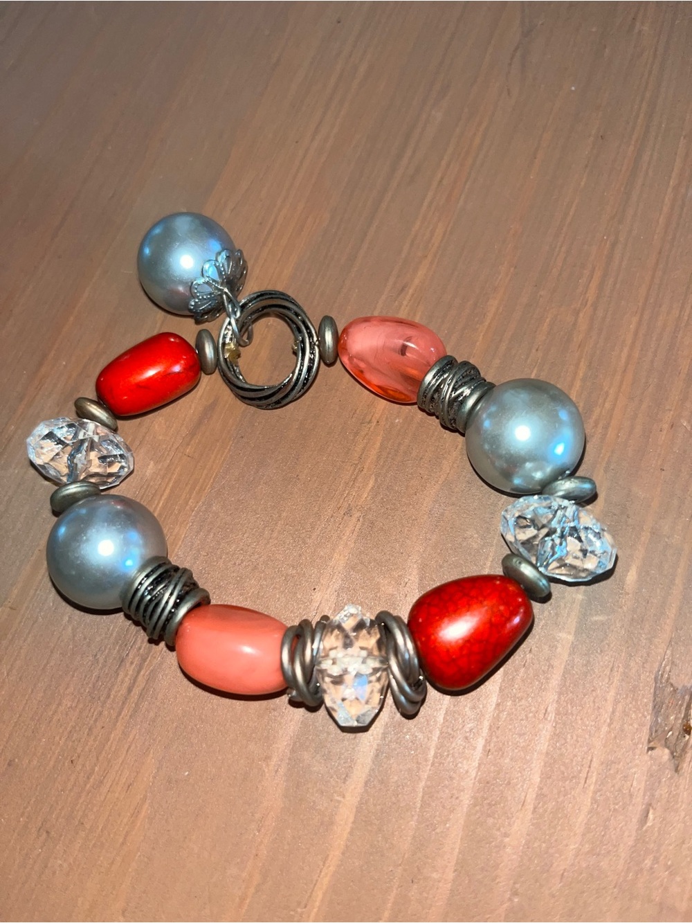 Chunky fashion jewelry stretch bracelet vintage bohemian style great style euc
